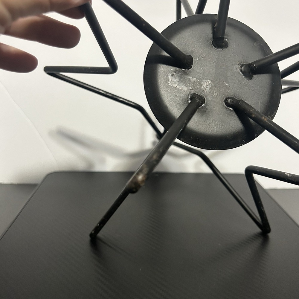 Wrought Iron 3D Star Pillar Candle Holder 12" Primitive - Picture 7 of 9